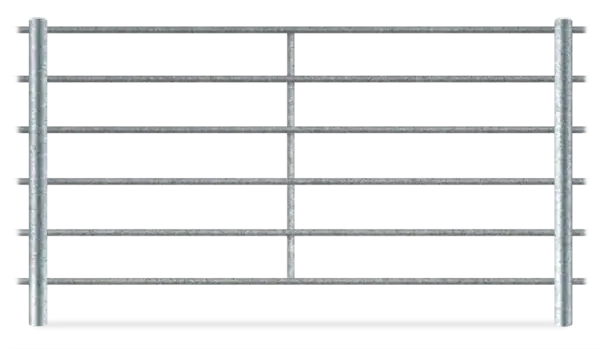 Metal continuous pipe fence for farms in the area.