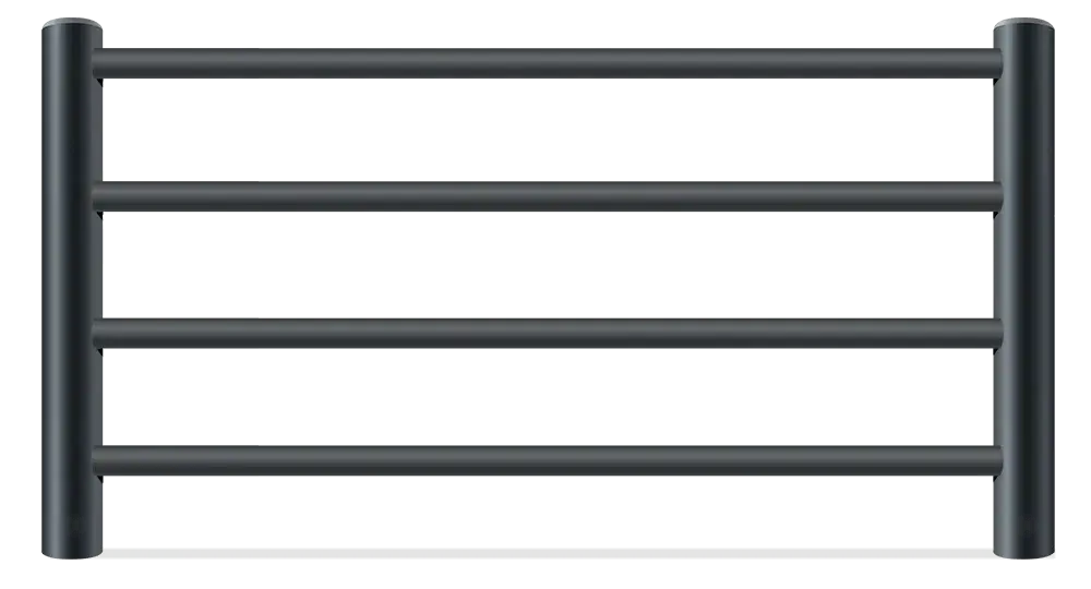 Metal pipe fence for farms in the area.