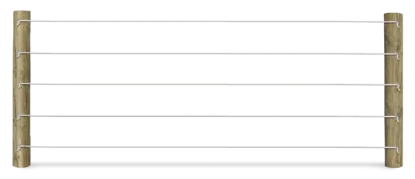 Poly coat horse and farm fence in the area.