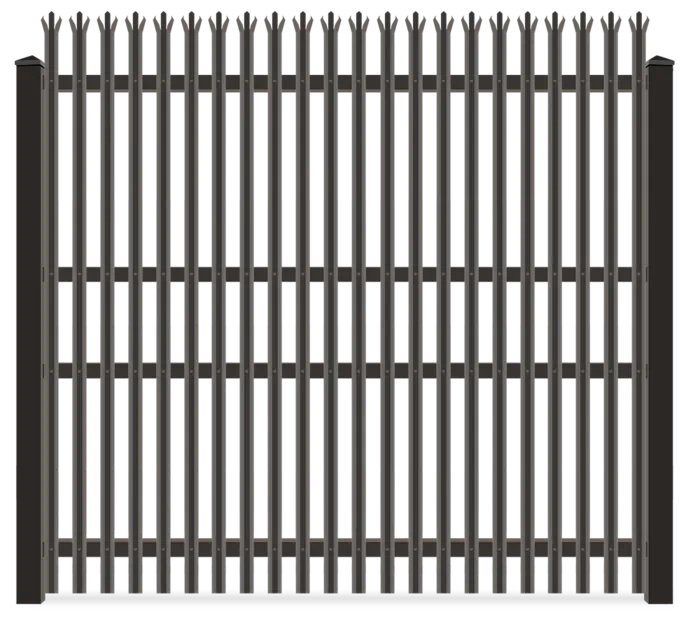 Trident tipped security steel fence