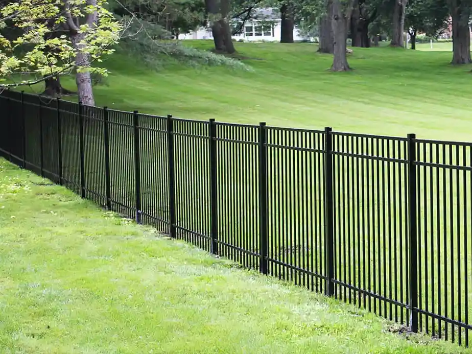 Aluminum and ornamental steel fence