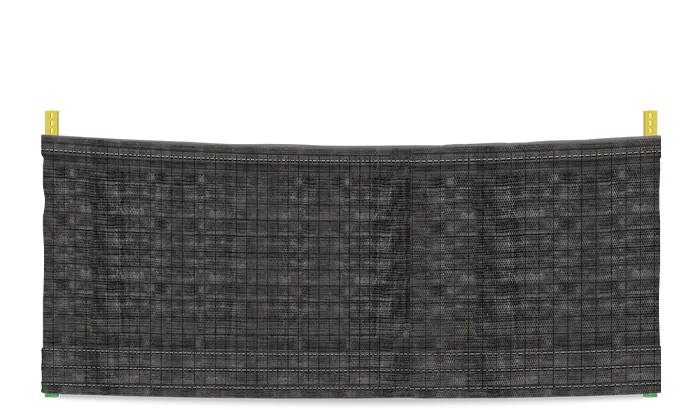 Detailed view of Silt Fence with T-Poat