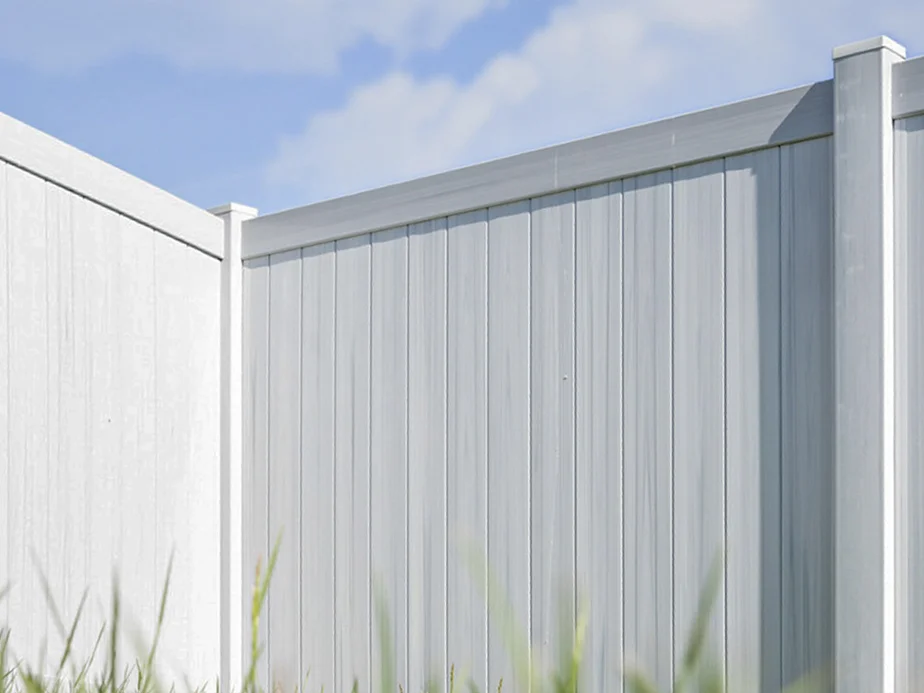 Vinyl fence installation