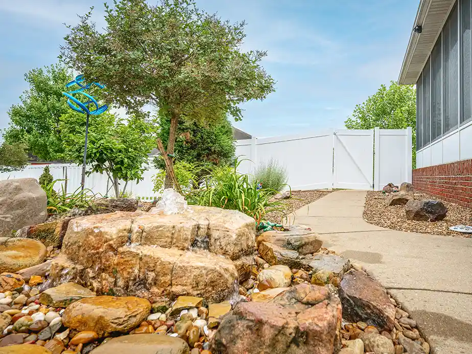 Landscape restoration crew working on a commercial property